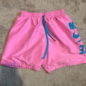 Nike Shorts Mens Medium Pink Blue Gym Athletic Training Workout